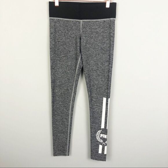 VICTORIA’S SECRET PINK | Yoga Pants Gray & Black Side Stripe Women’s Size XS - Picture 1 of 6